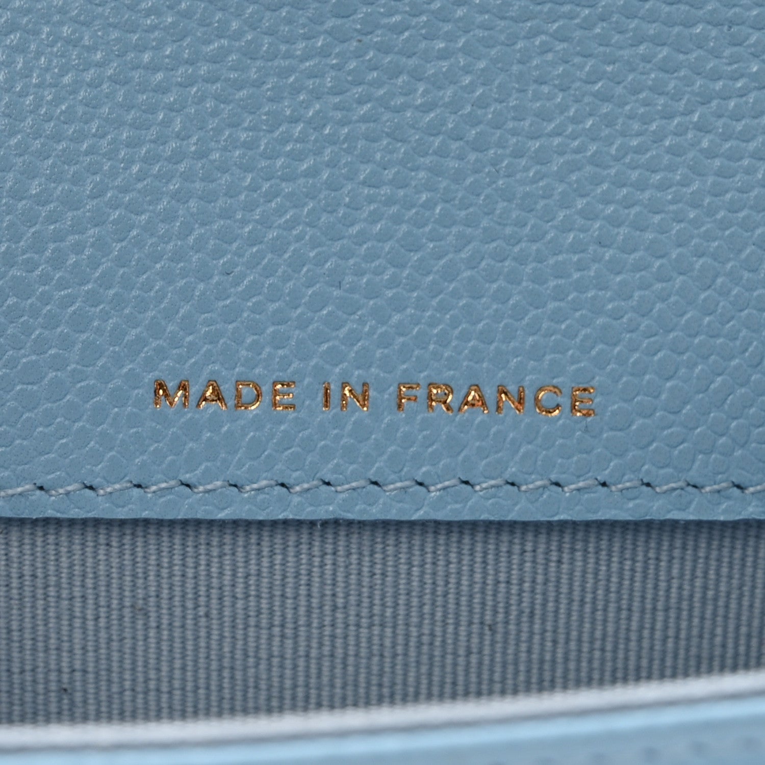 Chanel Caviar Quilted Flap Card Holder Wallet Light Blue 7 of 9