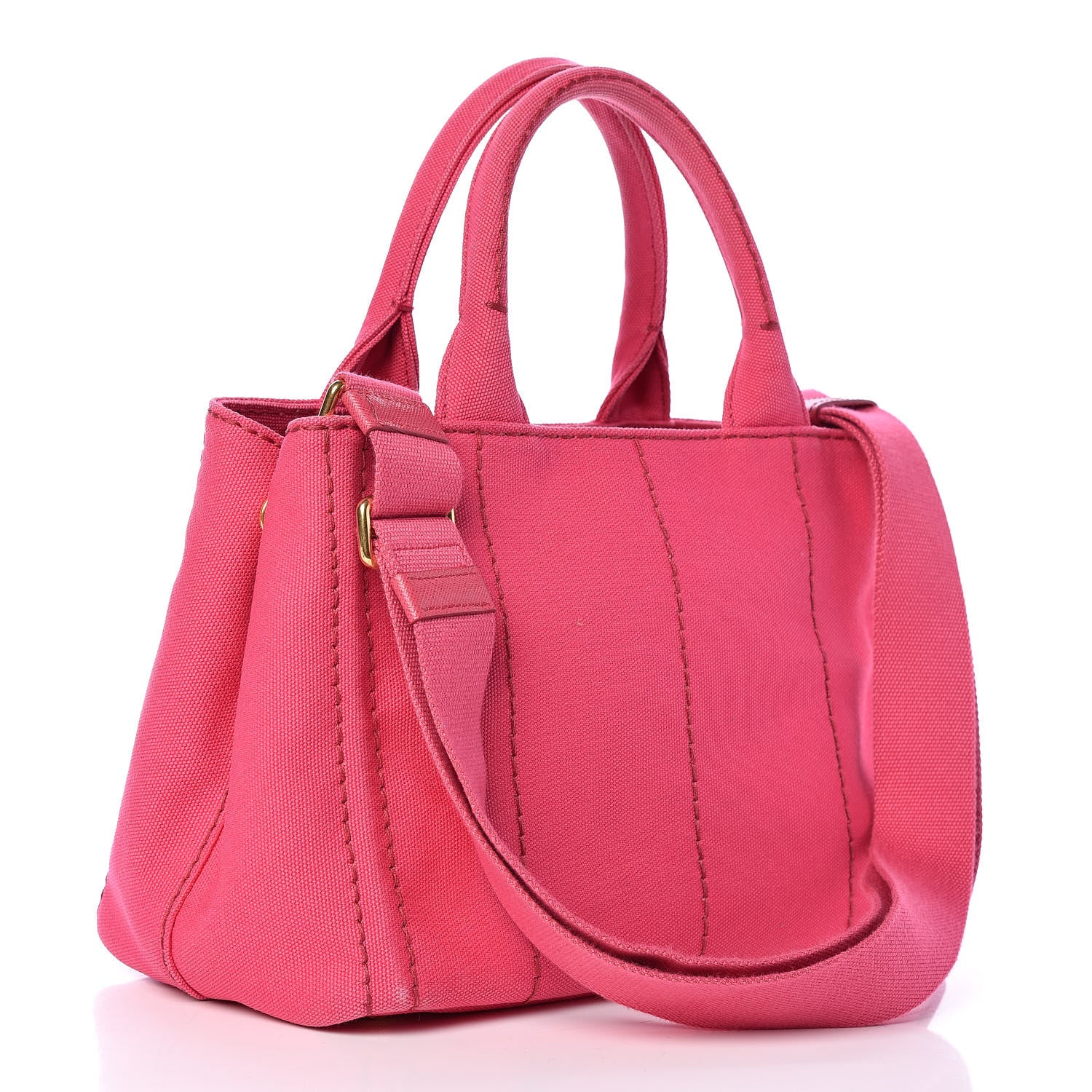Prada Canapa Small Logo Tote Peonia 3 of 13