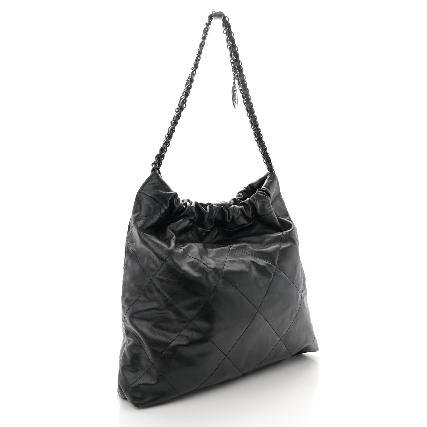 Chanel Shiny Calfskin Quilted Chanel 22 So Black 4 of 12