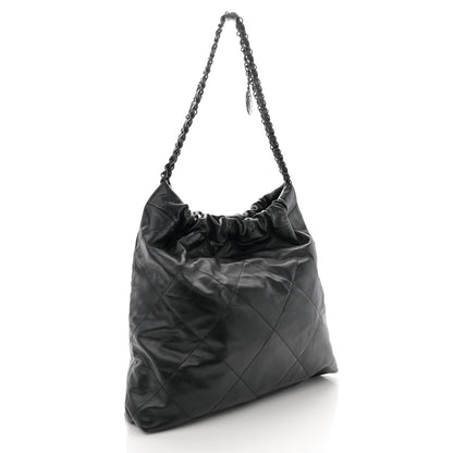 Chanel Shiny Calfskin Quilted Chanel 22 So Black 4 of 12