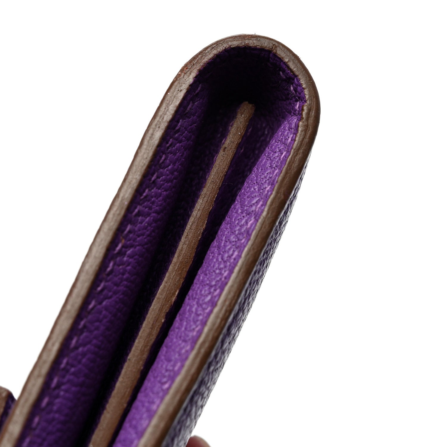 Hermes Chevre Mysore Kelly Longue Wallet Violet 11 of 11