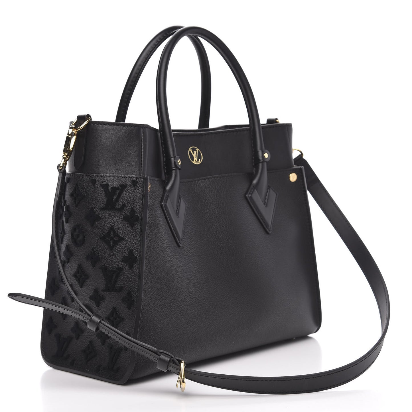Calfskin Monogram Tufting On My Side Black