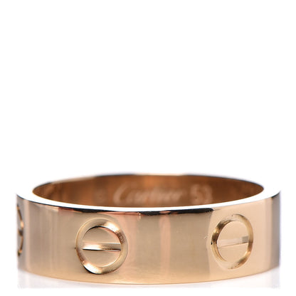 Cartier 18K Yellow Gold 5.5mm LOVE Ring 53 6.5 1 of 5