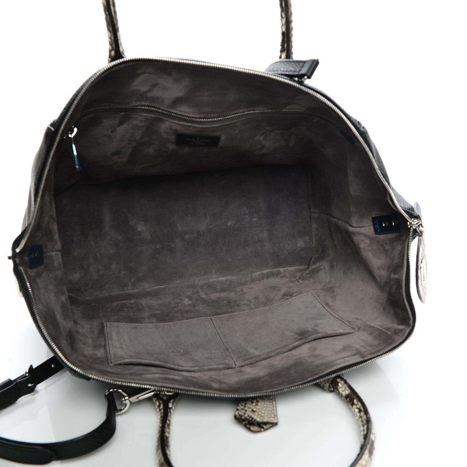 Louis Vuitton Veau Cachemire Python Soft Lockit MM Black 5 of 6