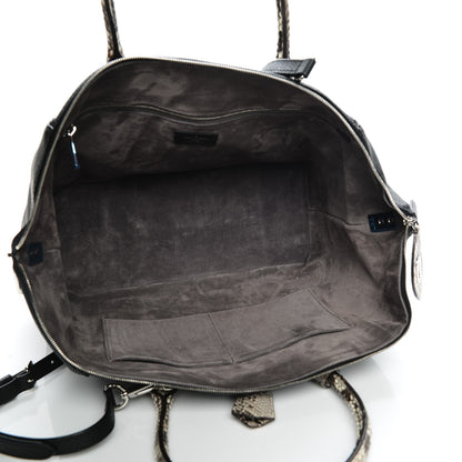 Louis Vuitton Veau Cachemire Python Soft Lockit MM Black 5 of 6