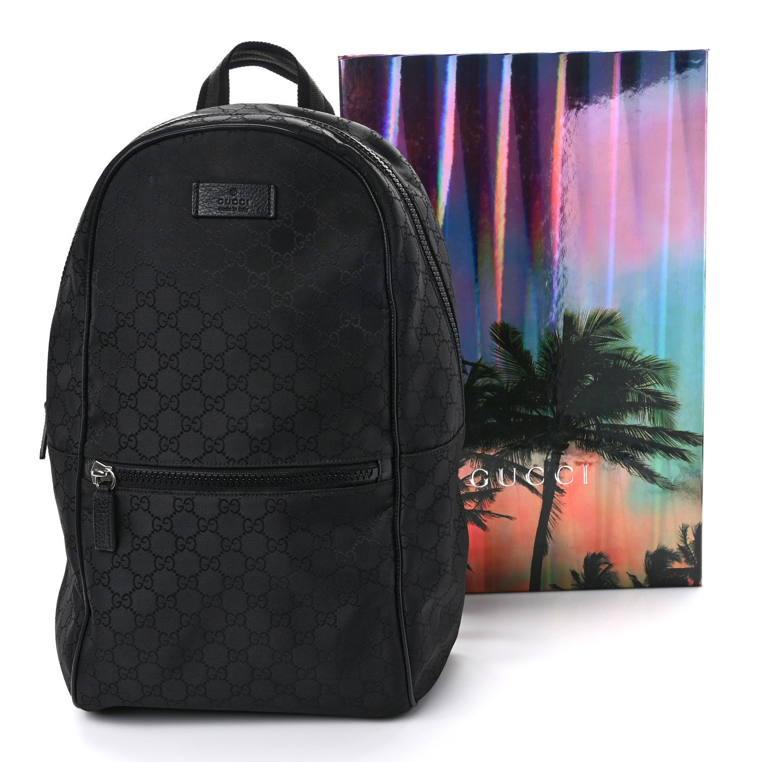 Gucci Nylon Monogram Slim Backpack Black 13 of 13