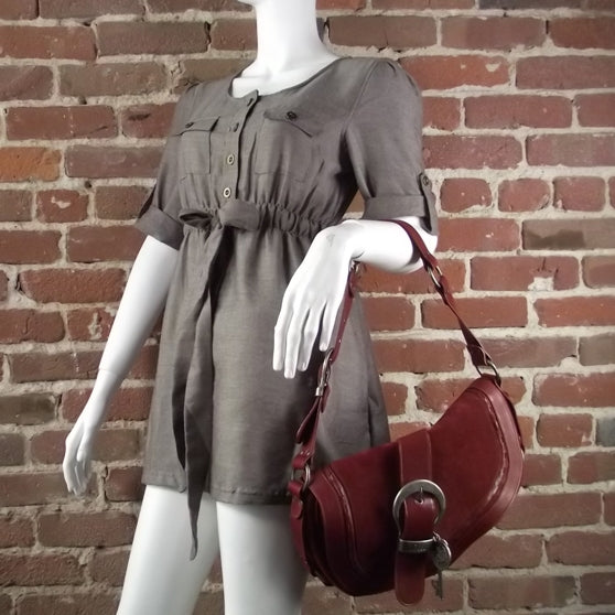 Leather Suede Gaucho Red