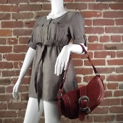 Christian Dior Leather Suede Gaucho Red 2 of 9