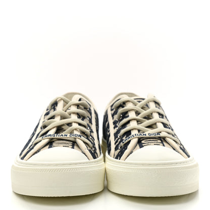 Christian Dior Canvas Oblique Walk'N'Dior Low Top Sneakers 41 Deep Blue 2 of 9