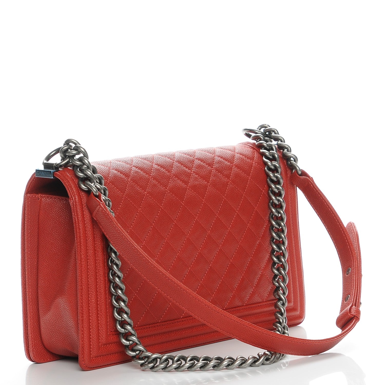 Chanel Caviar Quilted New Medium Boy Flap Red 3 of 7