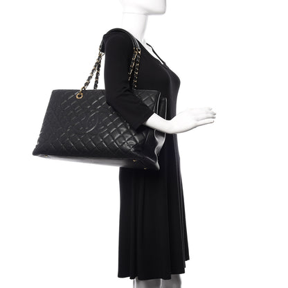Chanel Caviar Quilted XL Grand Shopping Tote GST Black 2 of 11
