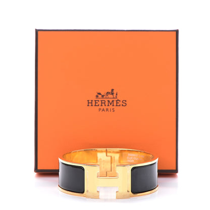 Hermes Enamel Wide Clic Clac H Bracelet PM Black 5 of 5