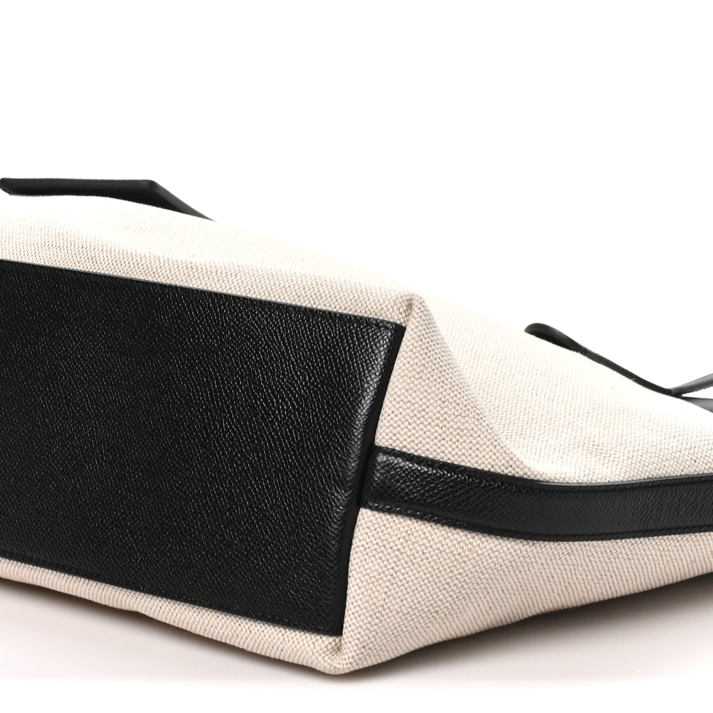 Salt & Pepper Canvas Alpine Calfskin Atene Shopping Bag Naturale Black