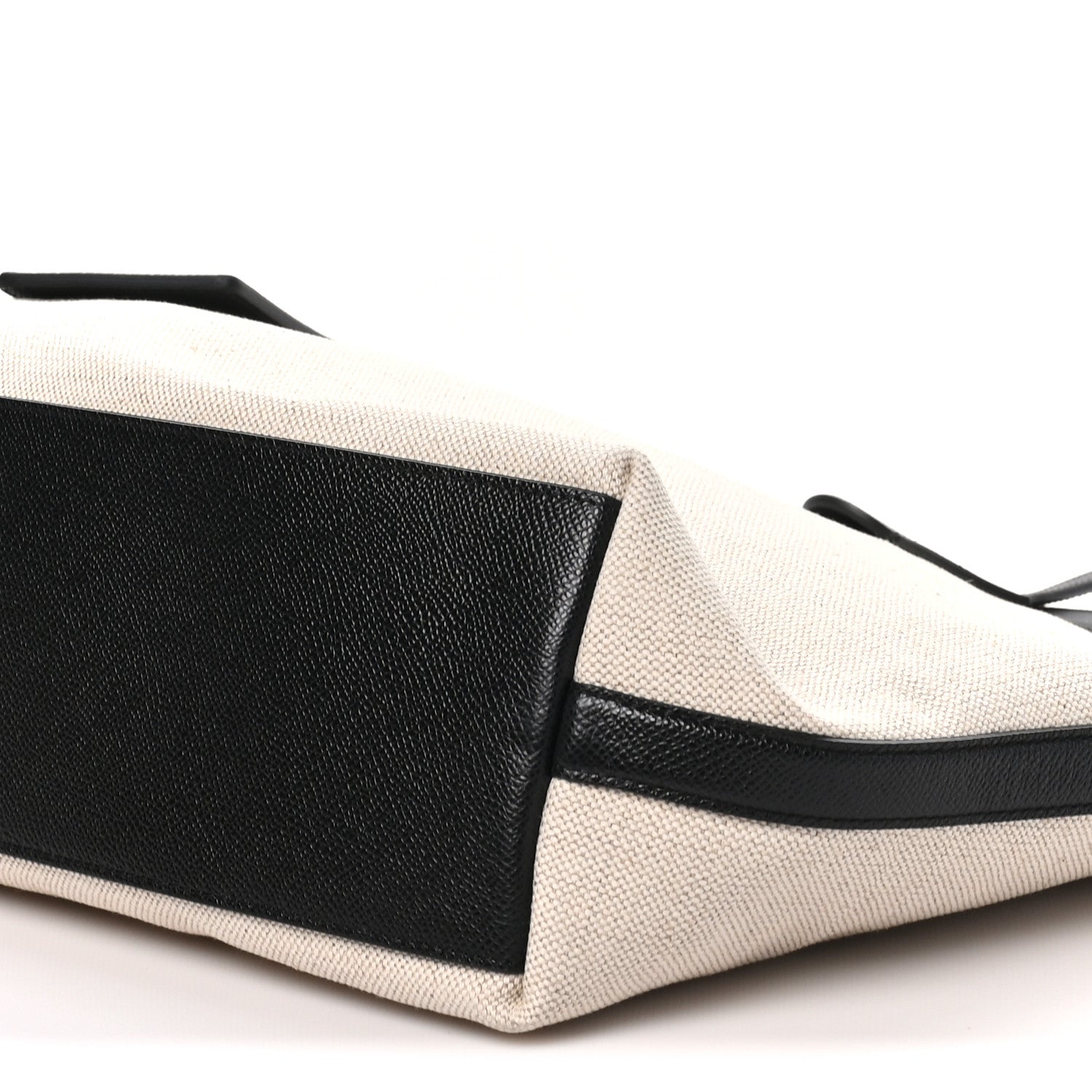 Dolce & Gabbana Salt & Pepper Canvas Alpine Calfskin Atene Shopping Bag Naturale Black 10 of 10