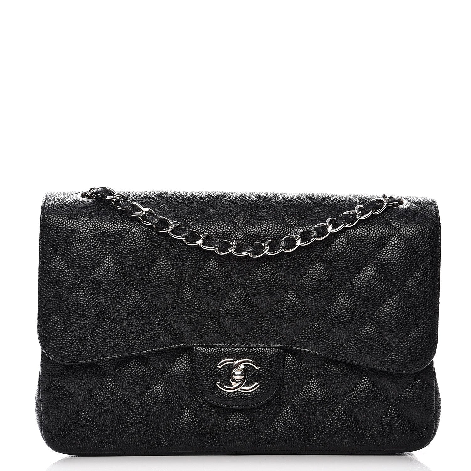 Chanel Caviar Quilted Jumbo Double Flap Black 1 of 7