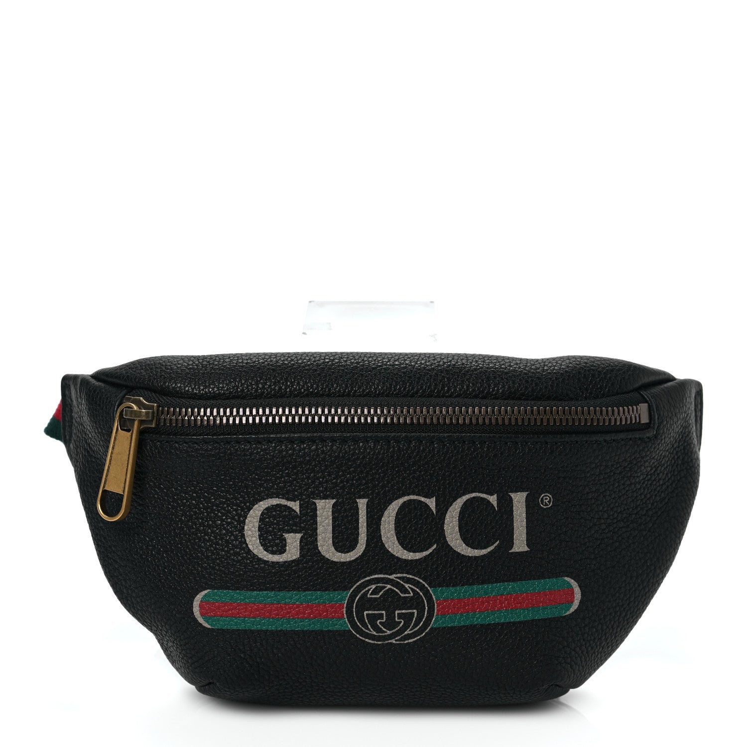 Gucci Grained Calfskin Small Logo Belt Bag Black 1 of 9