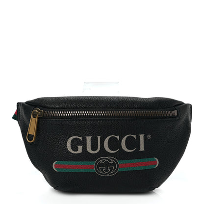 Gucci Grained Calfskin Small Logo Belt Bag Black 1 of 9