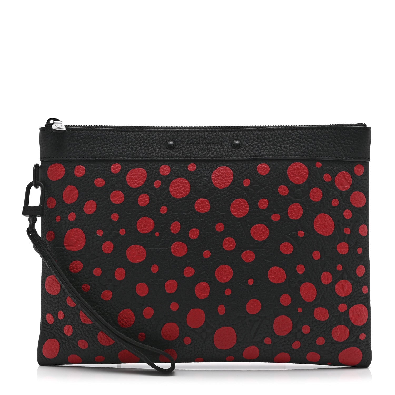 Louis Vuitton LV X YK Taurillon Monogram Pochette To-Go Black Red 1 of 10