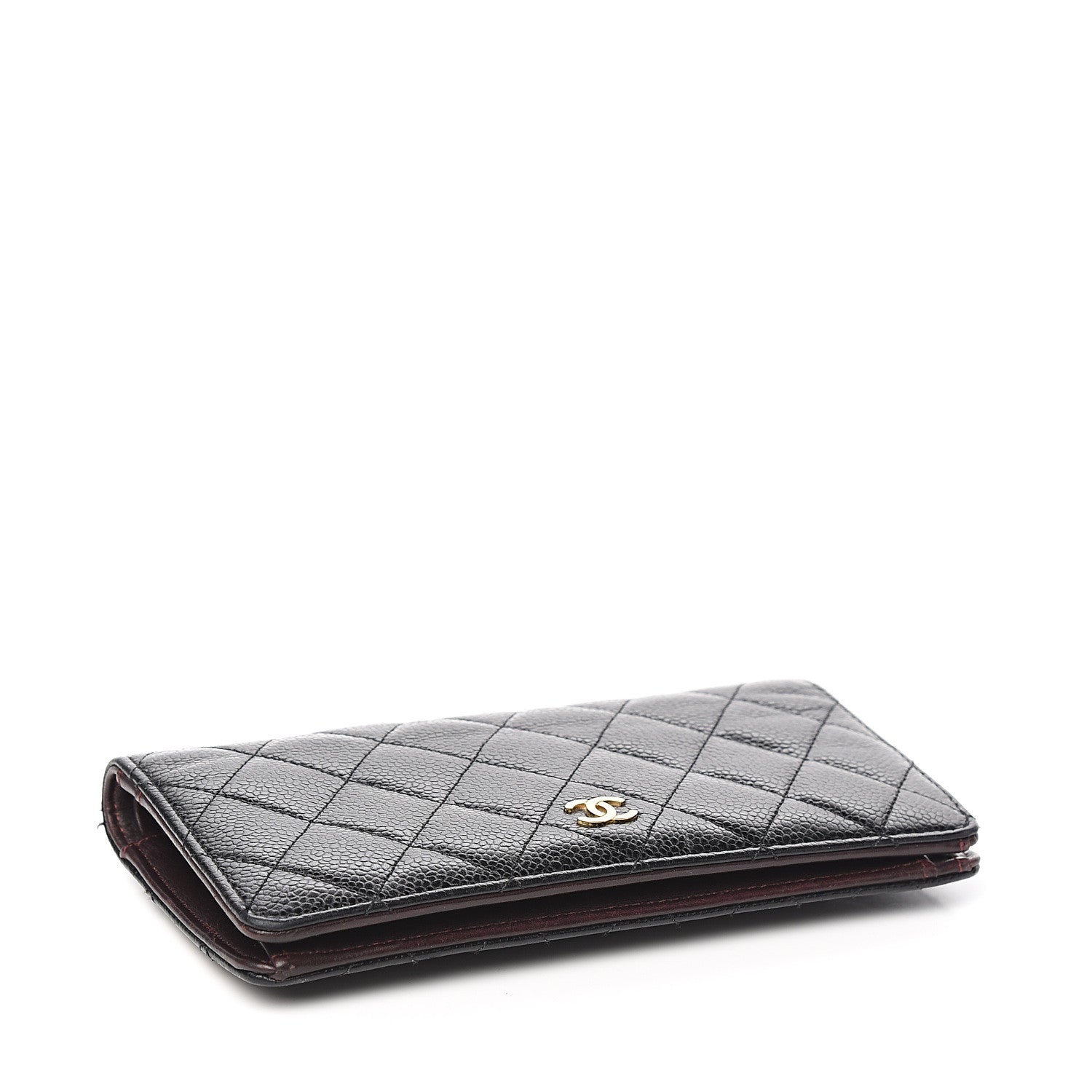 Chanel Caviar Quilted Yen Wallet Black 3 of 7