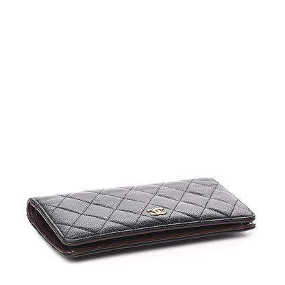 Chanel Caviar Quilted Yen Wallet Black 3 of 7