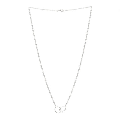 Cartier 18K White Gold Interlocking LOVE Necklace 3 of 5