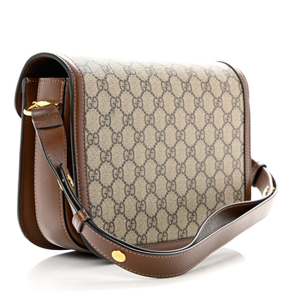 Gucci GG Supreme Monogram Horsebit 1955 Shoulder Bag Beige Brown Sugar 3 of 11