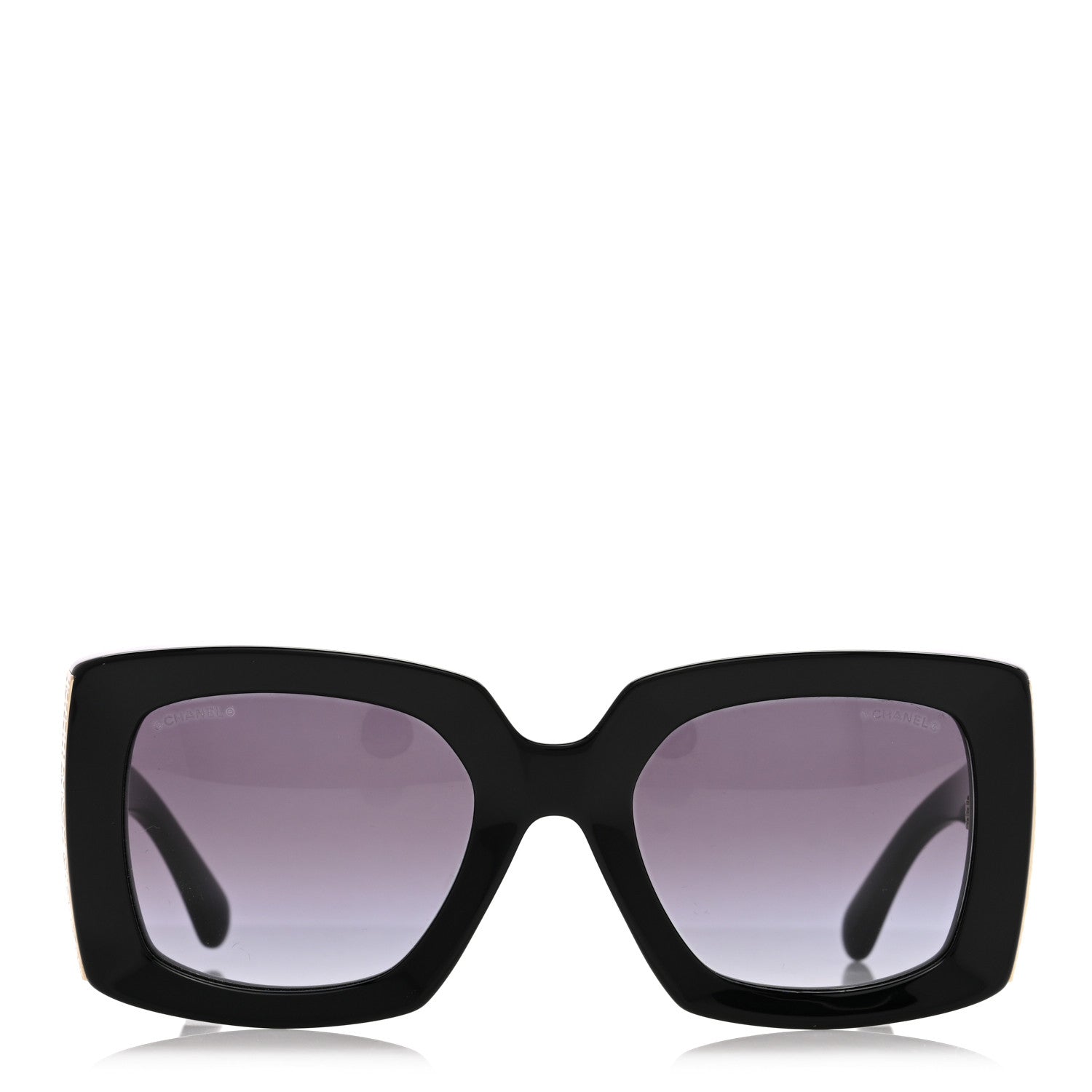 Chanel Acetate Rectangle Sunglasses 5435 Black 2 of 7