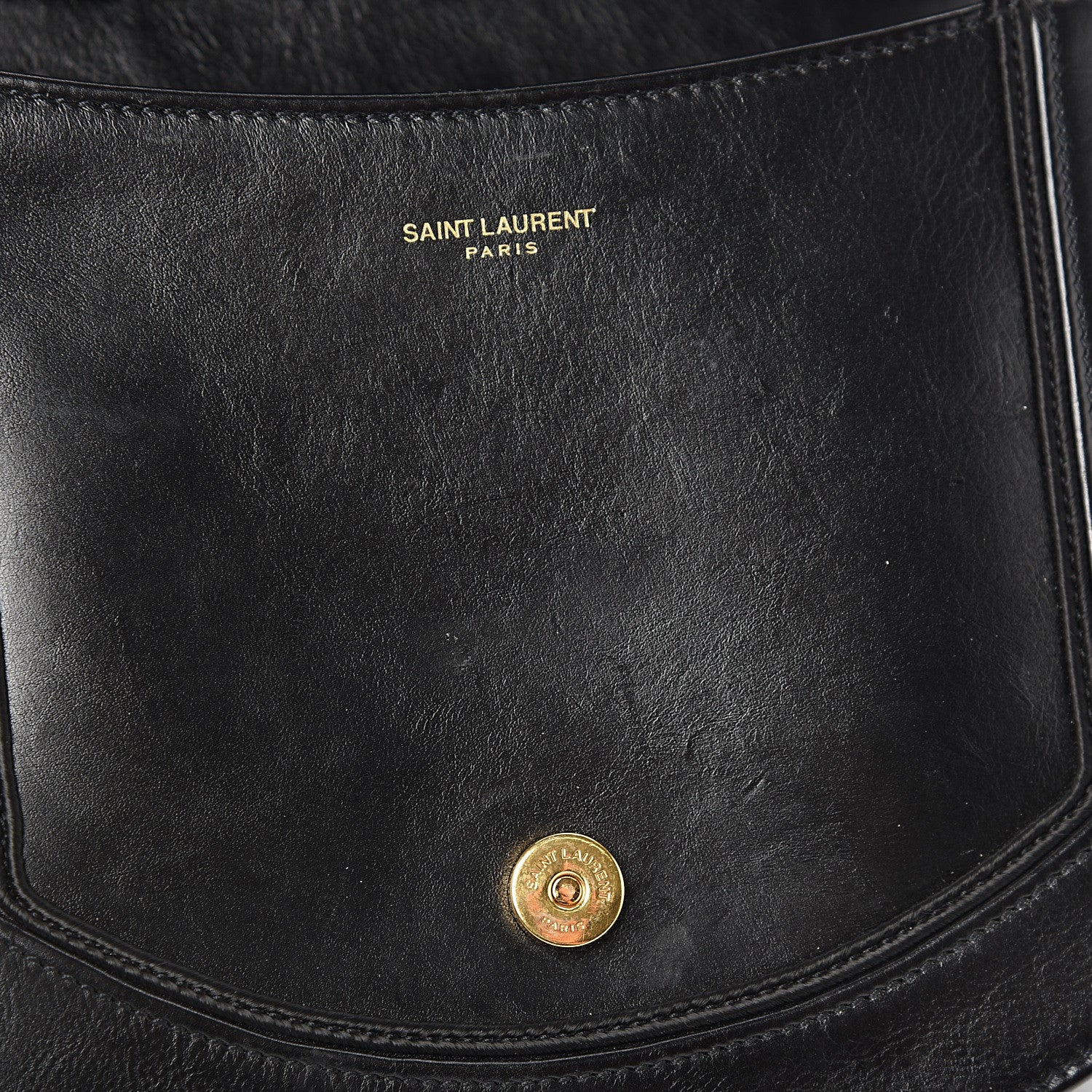 Saint Laurent Calfskin Medium Monogram Fetish Satchel Black 6 of 11