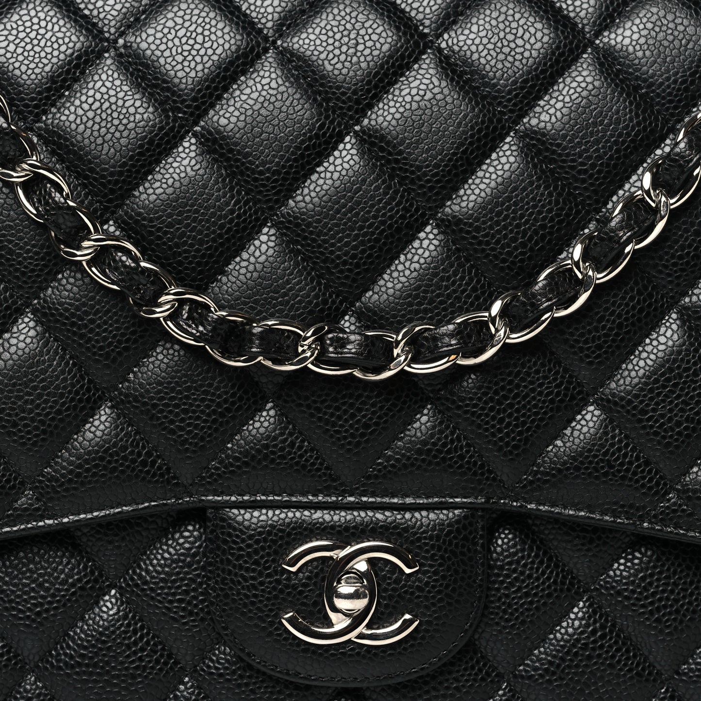 Caviar Quilted Maxi Single Flap Black
