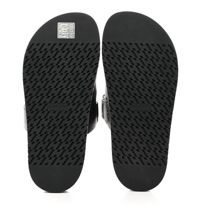Hermes Calfskin Womens Chypre Sandals 36 Black 5 of 9
