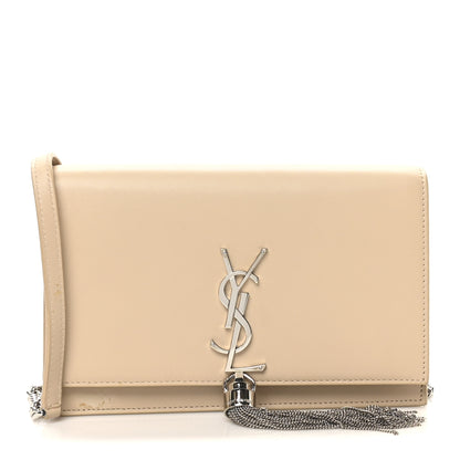Saint Laurent Smooth Calfskin Classic Monogram Kate Tassel Chain Wallet Nude Powder 1 of 11