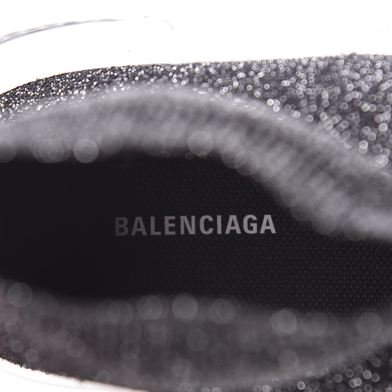 Balenciaga Knit Metal Womens Speed Sneakers 40 Black Gold 7 of 9