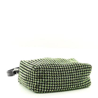 Alexander Wang Mesh Crystal Rhinestone Mini Heiress Pouch Green 4 of 9