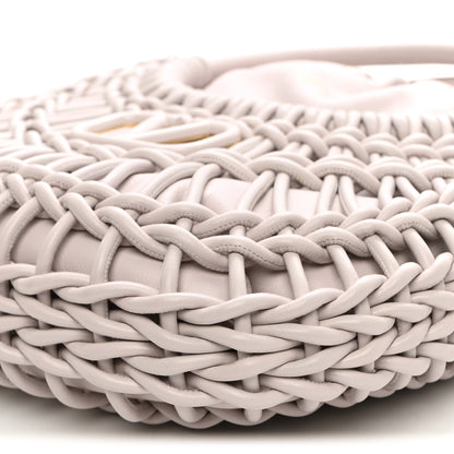 Valentino Garavani Lambskin Vlogo Macrame Tote Lilac Ash 9 of 9