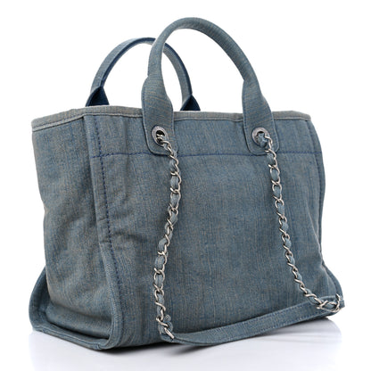 Chanel Denim Small Deauville Tote Light Blue 4 of 12