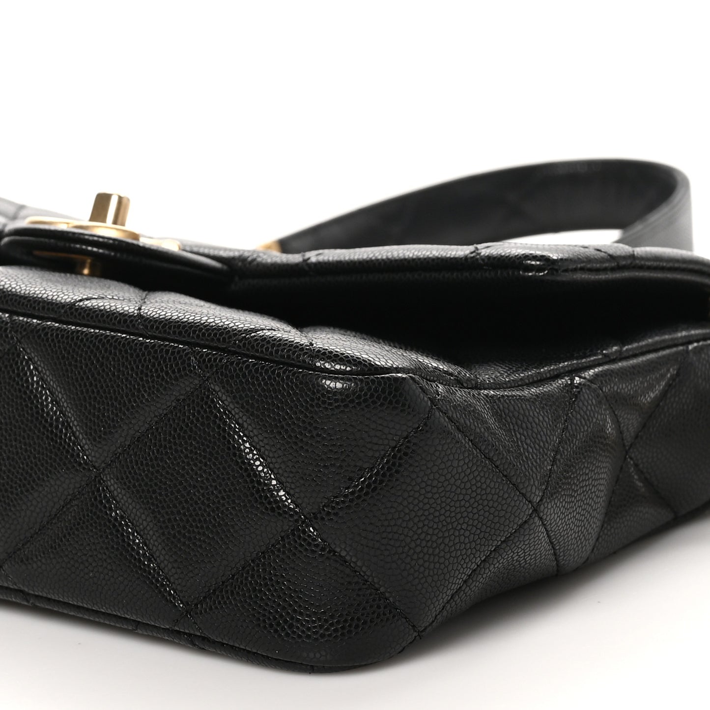Caviar Quilted Flap Black