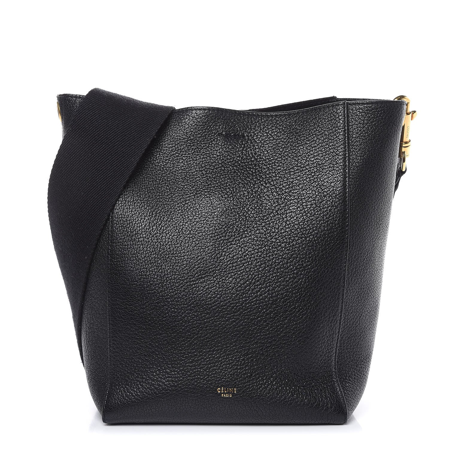Celine Soft Grained Calfskin Small Sangle Bucket Bag Black 1 of 12