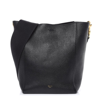 Celine Soft Grained Calfskin Small Sangle Bucket Bag Black 1 of 12