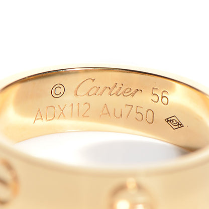 Cartier 18K Yellow Gold 5.5mm LOVE Ring 56 7.5 3 of 5