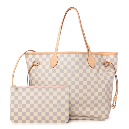 Louis Vuitton Damier Azur Neo Neverfull MM Rose Ballerine 2 of 10