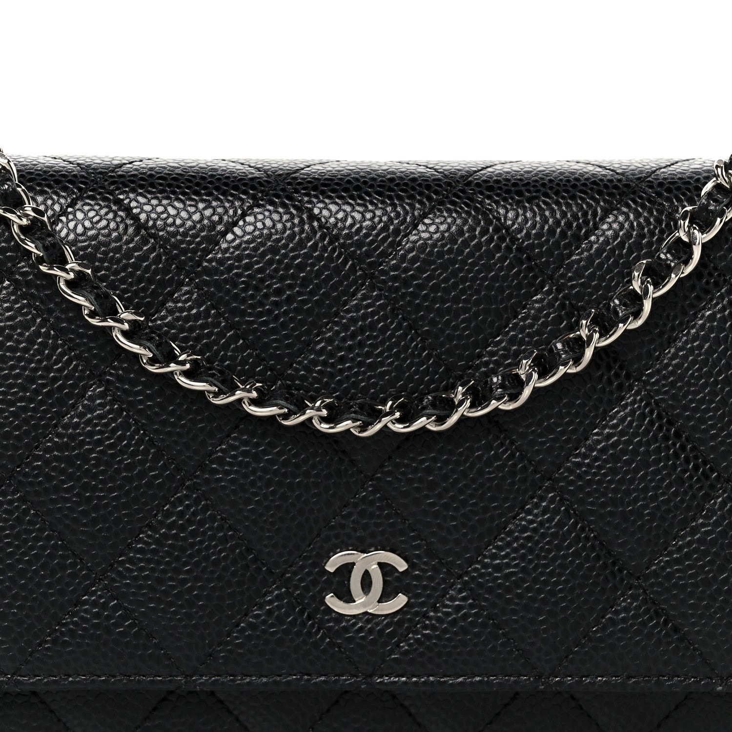 Chanel Caviar Quilted Wallet on Chain WOC Black 9 of 11