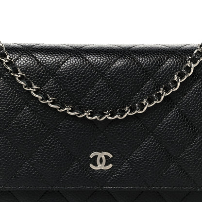 Chanel Caviar Quilted Wallet on Chain WOC Black 9 of 11