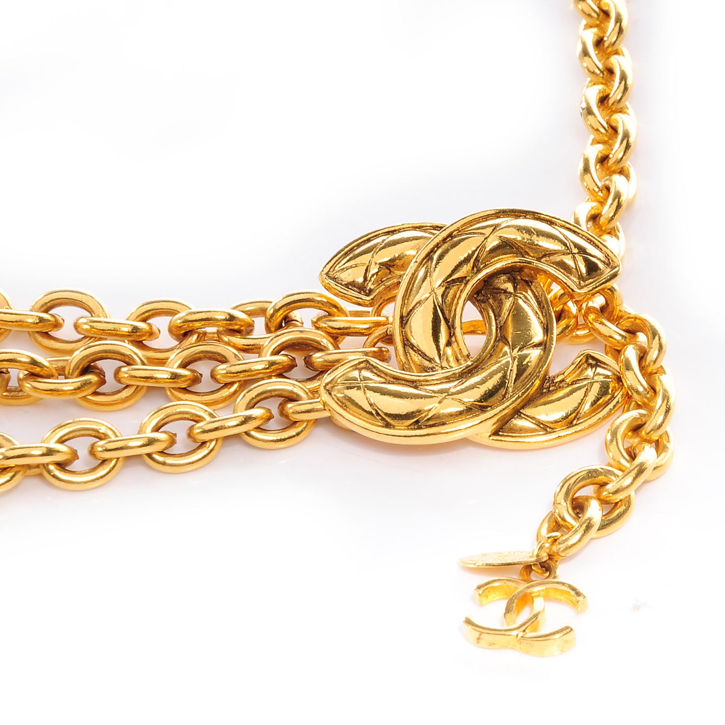 CC Triple Chain Belt Gold