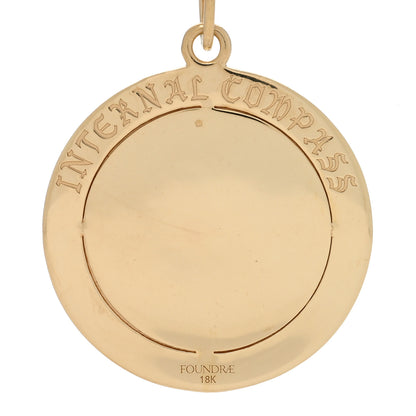 Foundrae 18K Yellow Gold Diamond Large Internal Compass Refined Clip Extension Chain Necklace 5 of 5