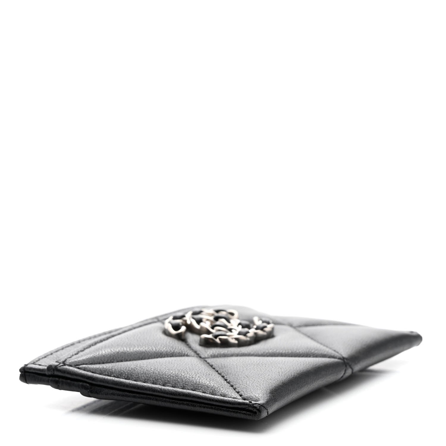 Chanel Lambskin Quilted Chanel 19 Card Holder Black 4 of 8