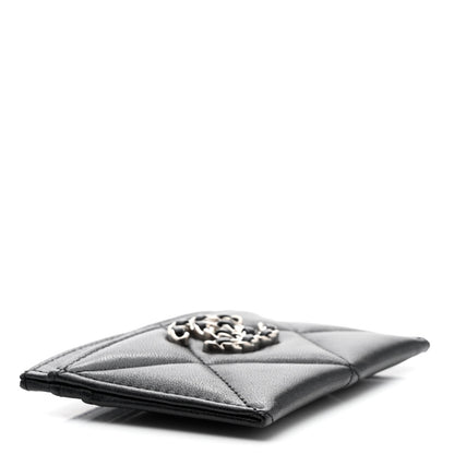 Chanel Lambskin Quilted Chanel 19 Card Holder Black 4 of 8