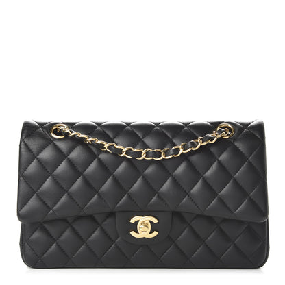 Chanel Lambskin Quilted Medium Double Flap Black 1 of 11