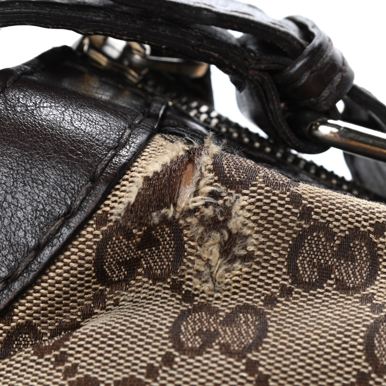 Gucci Monogram Medium Charlotte Hobo Brown 5 of 5