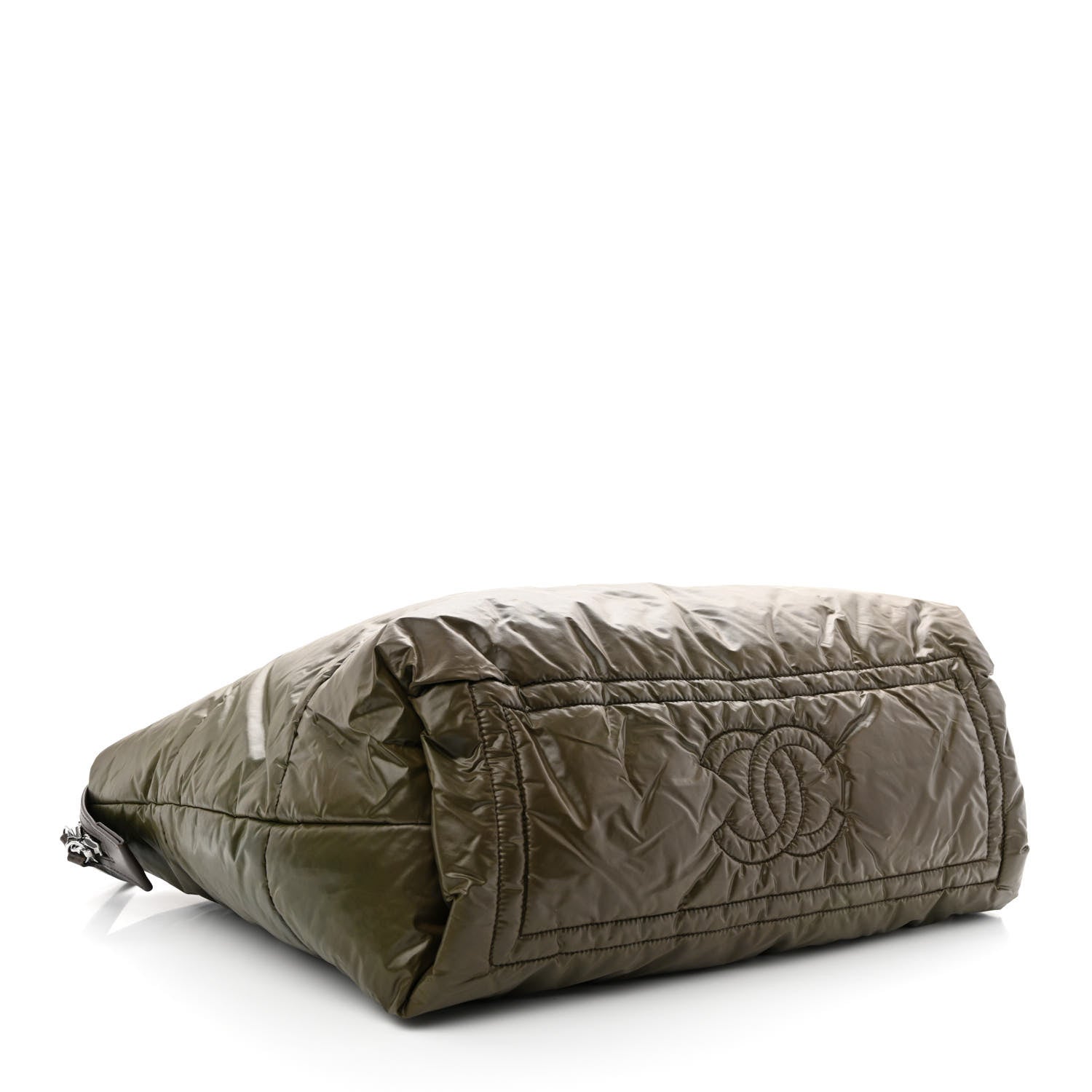 Chanel Nylon Quilted Medium Coco Cocoon Reversible Tote Khaki 4 of 15