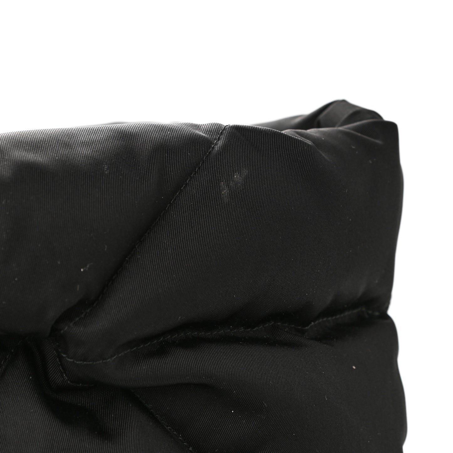 Re-Nylon Triangle Padded Tote Bag Black